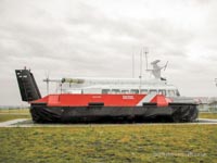Hovercraft 045 on Static Display outside the base at Sea Island